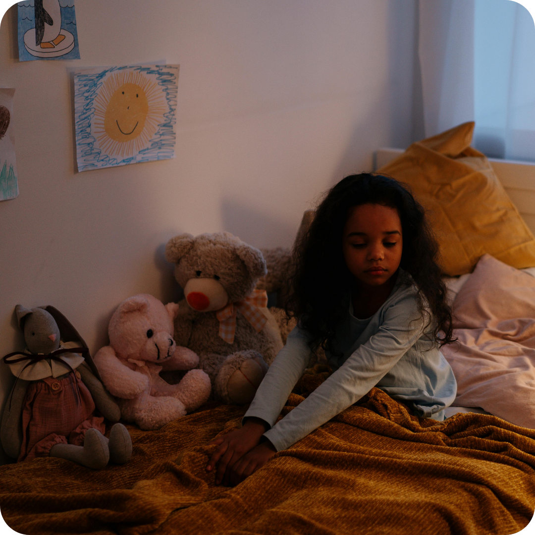 a Child in a bedroom