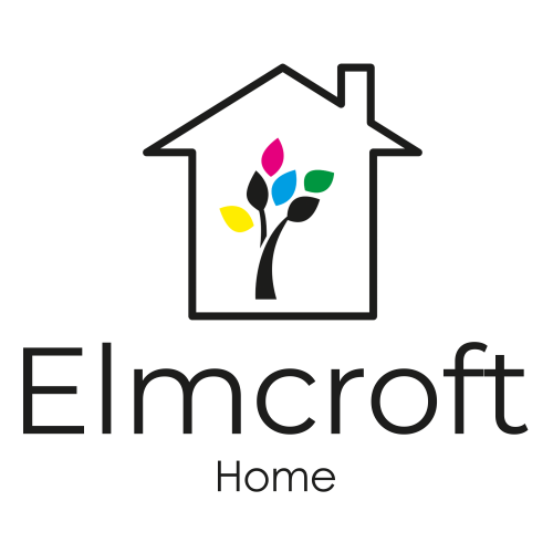 a graphic writing of elmcroft home logo
